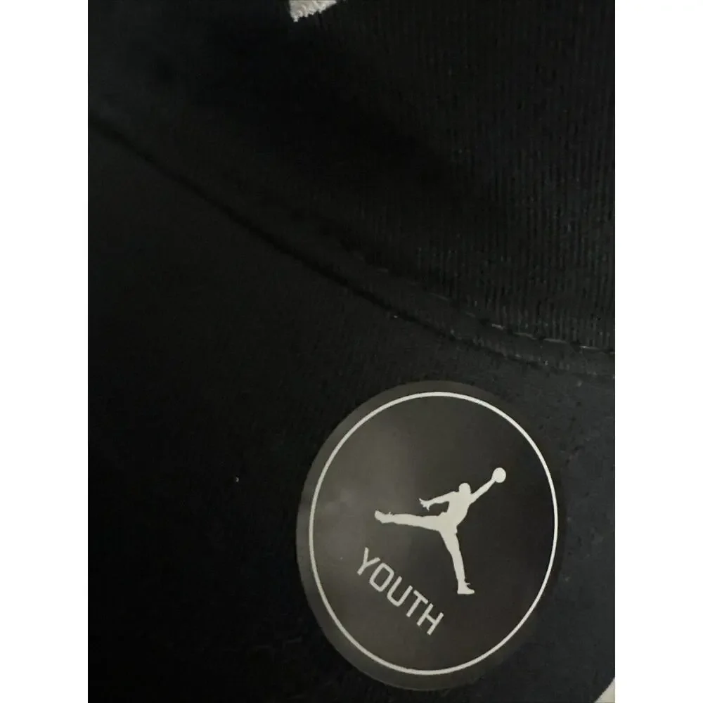 Air Jordan Boys Black Youth Ball Cap Hat Embroidered Kids